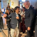 Kulturminister Mehmet Nuri Ersoy mit Troja-Grabungsleiter Rüstem Aslan